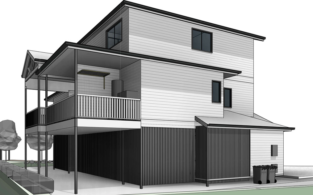 Designing a home to suit a flood affected block