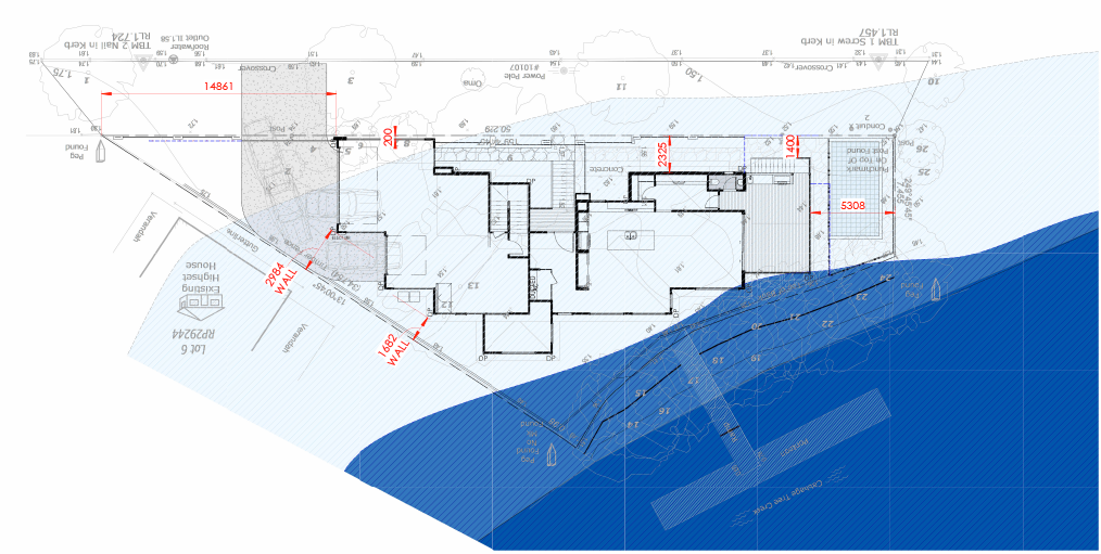 Tidal flooding map of a construction site