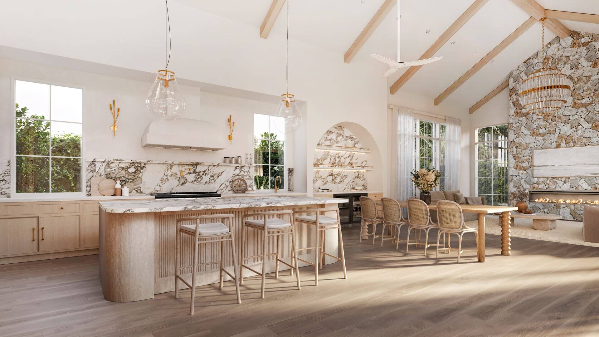 Modern Kitchen in a modern interpretation of the classic Queenslander.