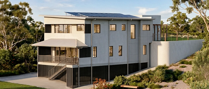 Sloping block home by BESA designed for a challenging Brisbane site