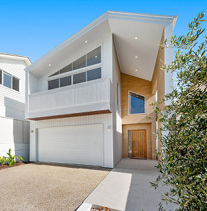 Contemporary two-storey knockdown rebuild home by BESA in Brisbane